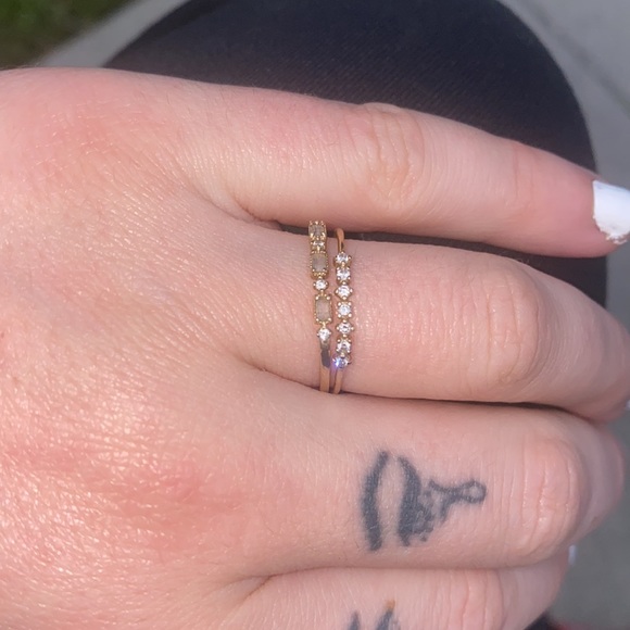 Gorjana Jewelry Gorjana 4k Solid Gold Baguette White Topaz And